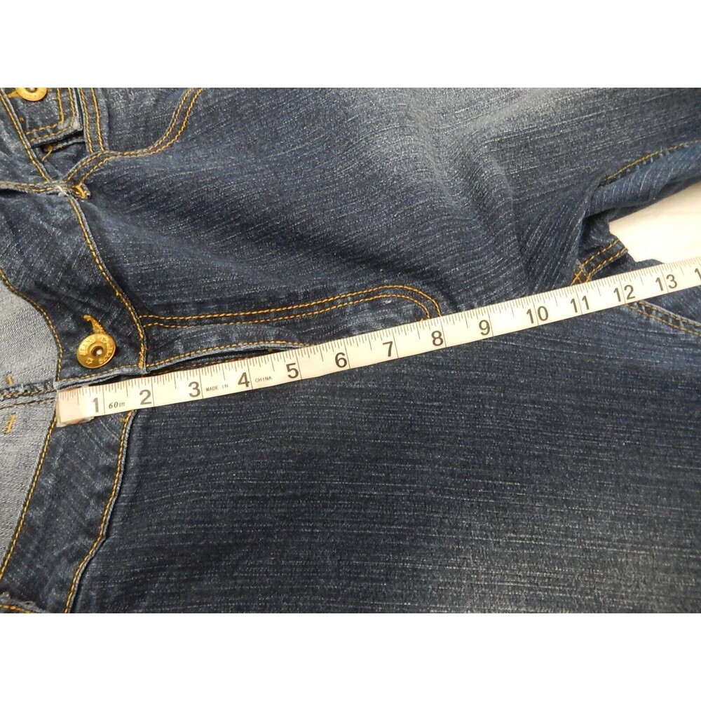 Elite Jeans Women Jeans Plus Sz 21/22 Flared High Rise Dark Wash Stretch Crop - Picture 7 of 8
